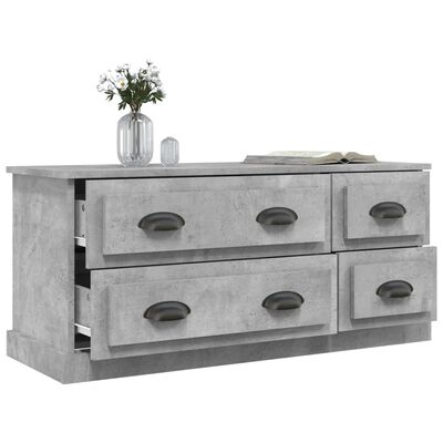 vidaXL TV Cabinet Concrete Grey 100x35.5x45 cm Engineered Wood