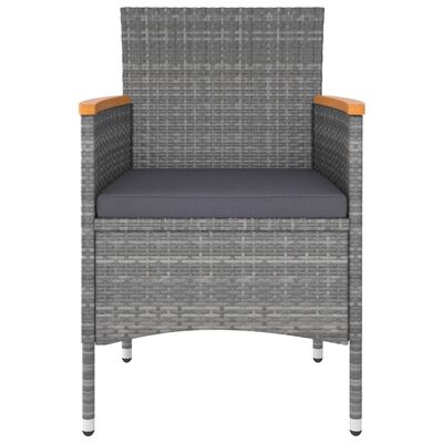 vidaXL 5 Piece Garden Lounge Set Poly Rattan Grey