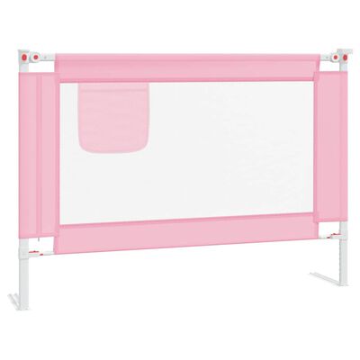 vidaXL Toddler Safety Bed Rail Pink 90x25 cm Fabric