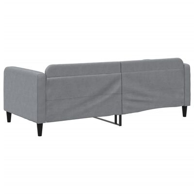 vidaXL Day Bed without Mattress Light Grey 90x190 cm Fabric