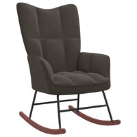 vidaXL Rocking Chair Dark Grey Velvet