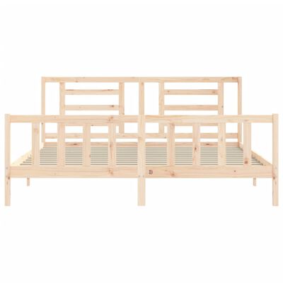 vidaXL Bed Frame without Mattress Super King Size Solid Wood Pine