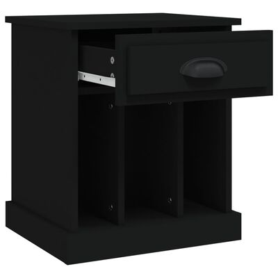 vidaXL Bedside Cabinet Black 43x36x50 cm