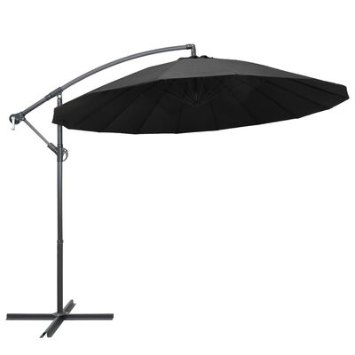 vidaXL Hanging Garden Parasol Anthracite 3 m Aluminium Pole