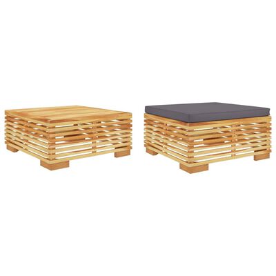 vidaXL 2 Piece Garden Lounge Set Solid Wood Teak