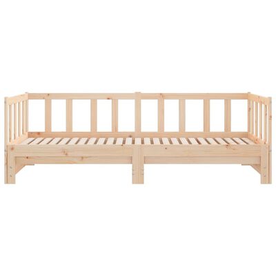 vidaXL Day Bed with Trundle without Mattress 90x190 cm Single Solid Wood