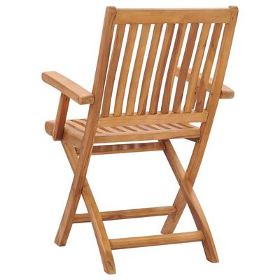 vidaXL Folding Garden Chairs 2 pcs Solid Teak Wood