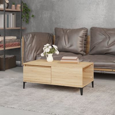 vidaXL Coffee Table Sonoma Oak 90x50x36.5 cm Engineered Wood