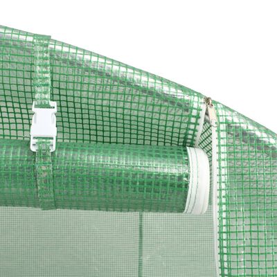 vidaXL Greenhouse with Steel Frame Green 12 m² 4x3x2 m