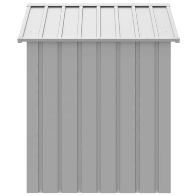 vidaXL Dog House with Roof Light Grey 117x103x123 cm Galvanised Steel