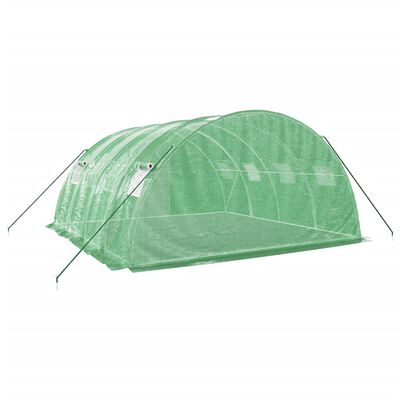 vidaXL Greenhouse with Steel Frame Green 16 m² 4x4x2 m