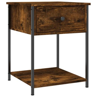 vidaXL Bedside Table Smoked Oak 44x45x58 cm Engineered Wood