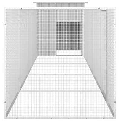 vidaXL Chicken Cage Grey 500x91x100 cm Galvanised Steel