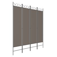 vidaXL 4-Panel Room Divider Anthracite 160x200 cm Fabric