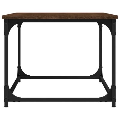 vidaXL Coffee Table Brown Oak 80x50x40 cm Engineered Wood and Iron