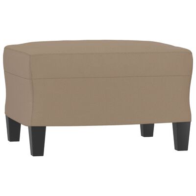 vidaXL Sofa Chair with Footstool Cappuccino 60 cm Faux Leather