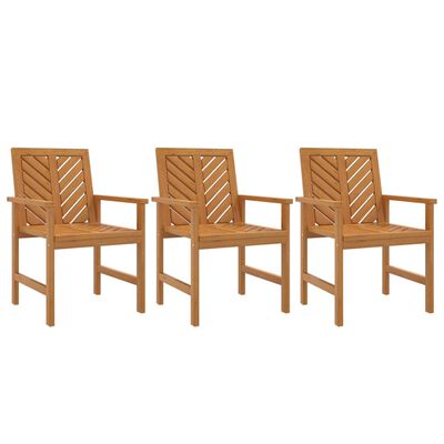 vidaXL Garden Dining Chairs 3 pcs Solid Wood Acacia