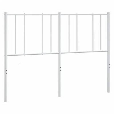 vidaXL Metal Headboard White 150 cm