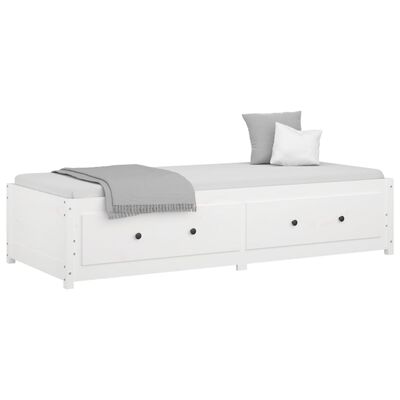 vidaXL Day Bed without Mattress White 90x190 cm Single Solid Wood Pine