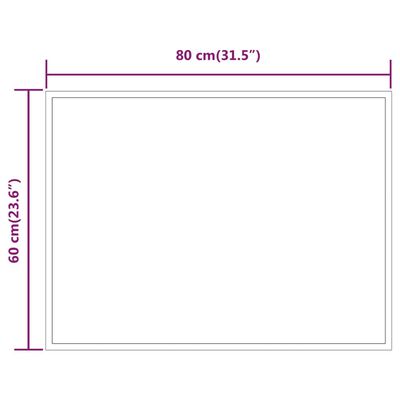 vidaXL LED Bathroom Mirror 60x80 cm