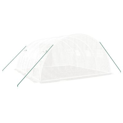 vidaXL Greenhouse with Steel Frame White 16 m² 4x4x2 m