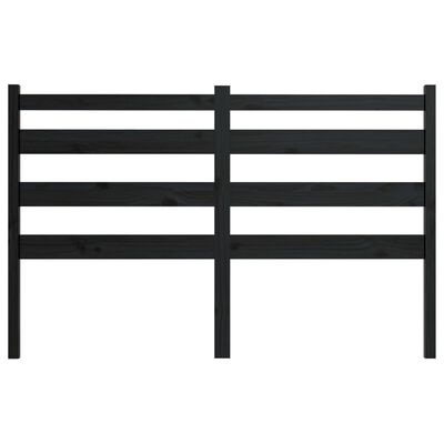 vidaXL Bed Headboard Black 156x4x100 cm Solid Wood Pine