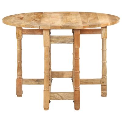 vidaXL Dining Table Round 110x76 cm Solid Mango Wood