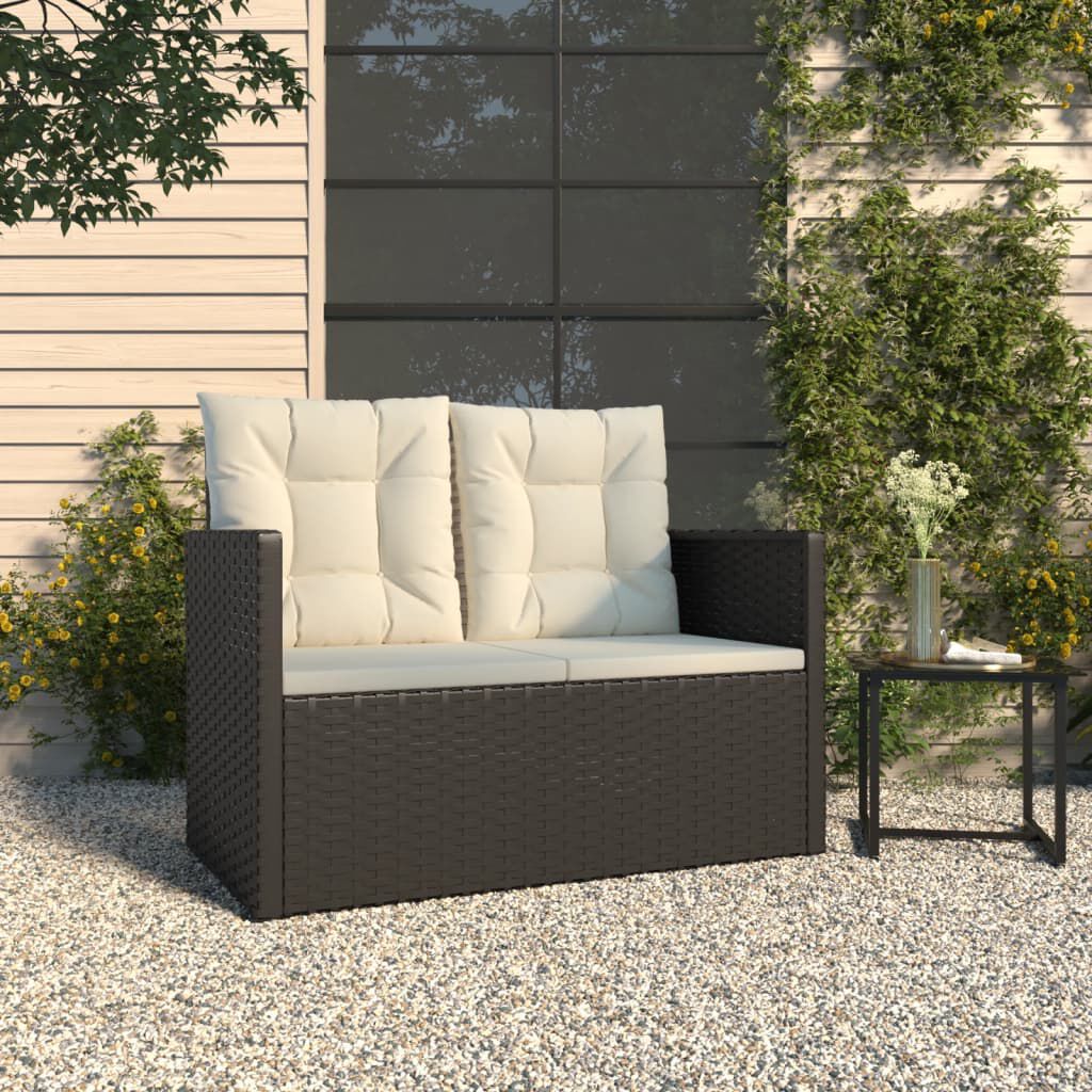 Poly rattan 2024 garden bench