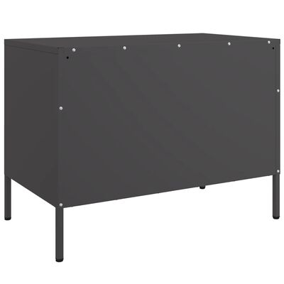 vidaXL TV Cabinets 2 pcs Black 68x39x50.5 cm Steel