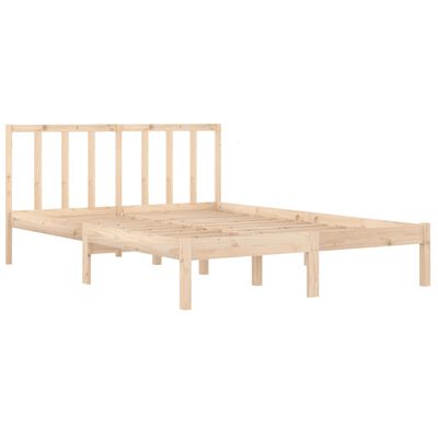 vidaXL Bed Frame without Mattress Solid Wood Pine 150x200 cm King Size