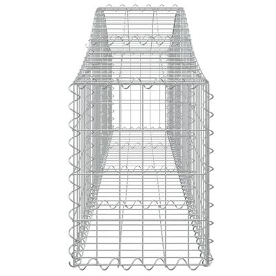 vidaXL Arched Gabion Baskets 10 pcs 200x30x40/60 cm Galvanised Iron