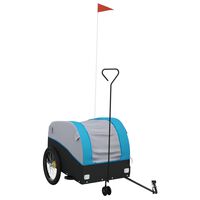 vidaXL Bike Trailer Black and Blue 45 kg Iron