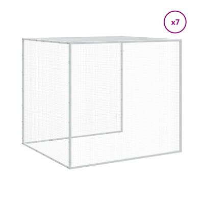 vidaXL Chicken Cage with Roof Anthracite 803x98x90 cm Galvanised Steel