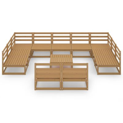 vidaXL 12 Piece Garden Lounge Set Solid Pinewood