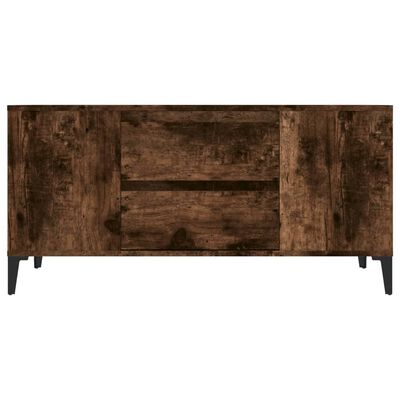 vidaXL TV Cabinet Smoked Oak 102x44.5x50 cm Engineered Wood