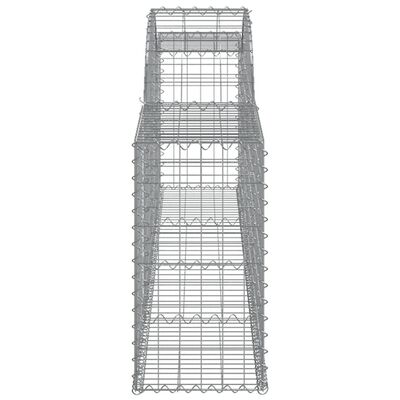 vidaXL Arched Gabion Baskets 20 pcs 300x30x60/80 cm Galvanised Iron