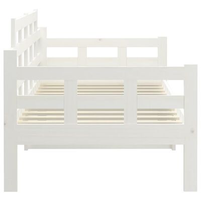 vidaXL Day Bed without Mattress White Solid Wood Pine 90x190 cm Single