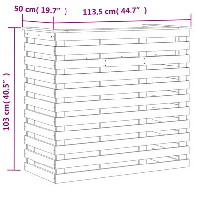 vidaXL Outdoor Bar Table 113.5x50x103 cm Solid Wood Pine