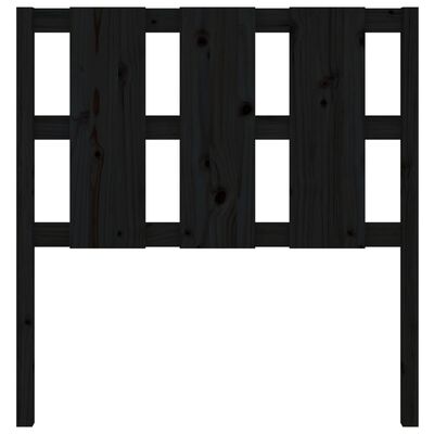 vidaXL Bed Headboard Black 95.5x4x100 cm Solid Wood Pine