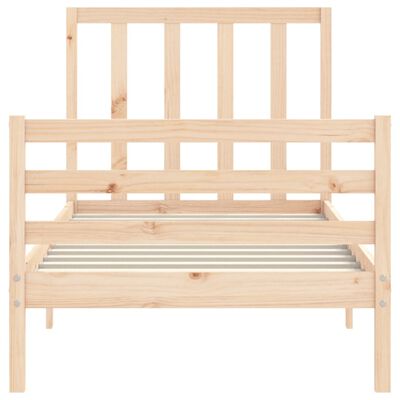 vidaXL Bed Frame without Mattress Single Solid Wood Pine