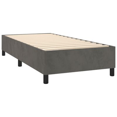 vidaXL Bed Frame without Mattress Dark Grey King Single Velvet