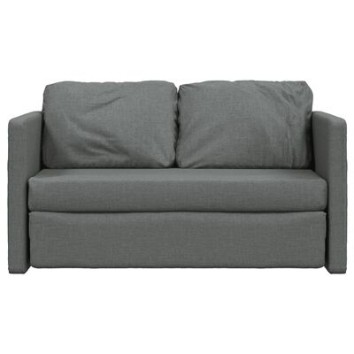 vidaXL Floor Sofa Bed 2-in-1 Dark Grey 112x174x55 cm Fabric