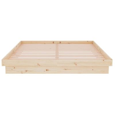 vidaXL Bed Frame without Mattress Solid Wood King Size