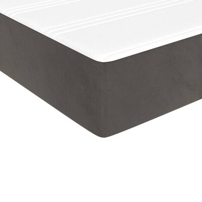 vidaXL Pocket Spring Bed Mattress Dark Grey 90x190x20 cm Velvet