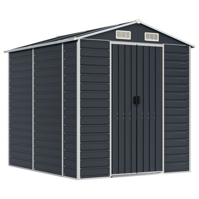 vidaXL Garden Shed Anthracite 191x215x198 cm Galvanised Steel