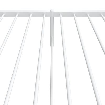 vidaXL Metal Bed Frame without Mattress with Footboard White 90x190 cm Single