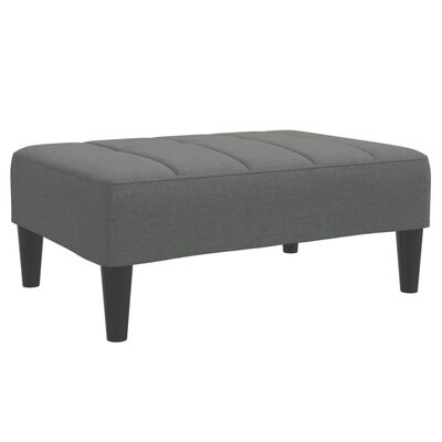 vidaXL 2-Seater Sofa Bed with Footstool Dark Grey Fabric