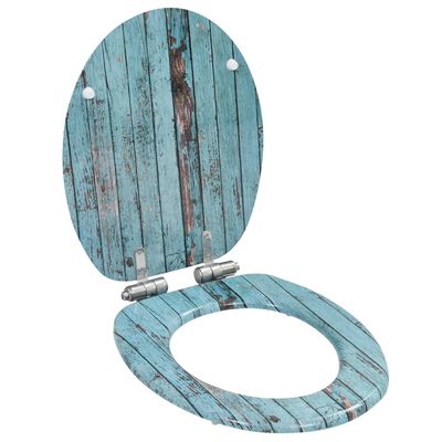 vaardigheid Geurig vervormen vidaXL WC Toilet Seat with Soft Close Lid MDF Old Wood Design | vidaXL .com.au
