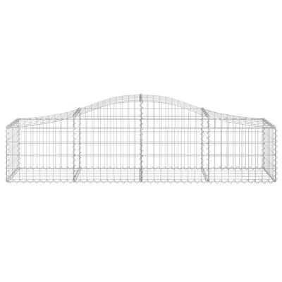 vidaXL Arched Gabion Baskets 3 pcs 200x50x40/60 cm Galvanised Iron