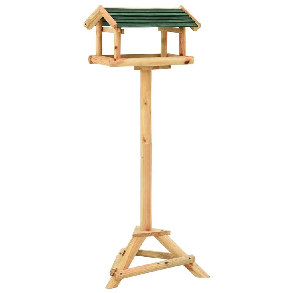 standing wooden bird feeder